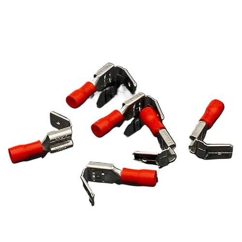 LTRAJUYNH 20x Crimping Connectors Piggyback Female Spade Connector Terminals Brass printed with