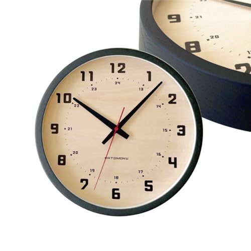 KATOMOKU muku round wall clock 8 ubN |v Abj km-81BK 306mm (dgv)