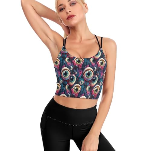 Soutien-gorge de sport longline rose imprimé abstrait brassière intégrée - 2