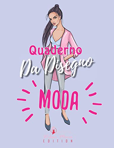 Quaderno da disegno moda: v1-10 Libro da disegno per designer di moda per adolescenti adulti 180 creazioni | 9 diverse silhouette di donne | Grande formato | rosa (Italian Edition)