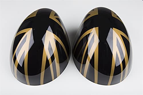 Funda de ABS compatible con Mini Cooper R50 Hatchback 2000-2006 (tapa lateral del espejo retrovisor del ala trasera, tapa de la carcasa Union...