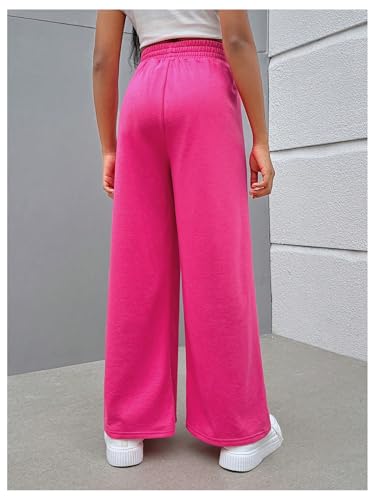 Floerns Girl's Elastic High Waist Sweatpants Straight Leg Active Running Pants2