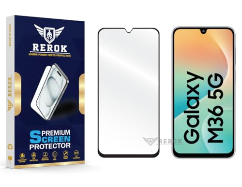 Image of Gorilla Tempered Glass Screen Protector Compatible with Samsung Galaxy M36 [Pack of 1] | Edge-to-Edge, Bubble-Free, Case Friendly, Easy Installation Kit