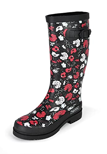 Bottes en caoutchouc Regenliebe étanches à semelle crantée anti-glisse