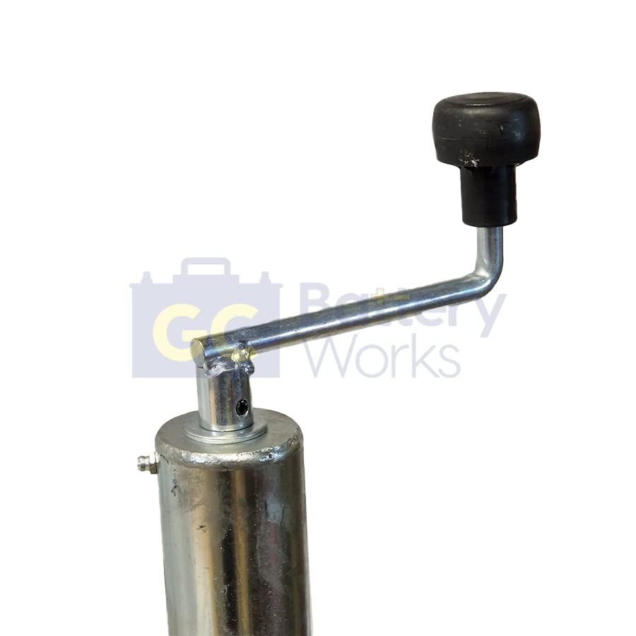 AutoFold koło podporowe do przyczepy, 60 mm, 400 kg, wytrzymała ocynkowana stal, przyczepa kempingowa, ładunek, 220 mm, gumowe koło