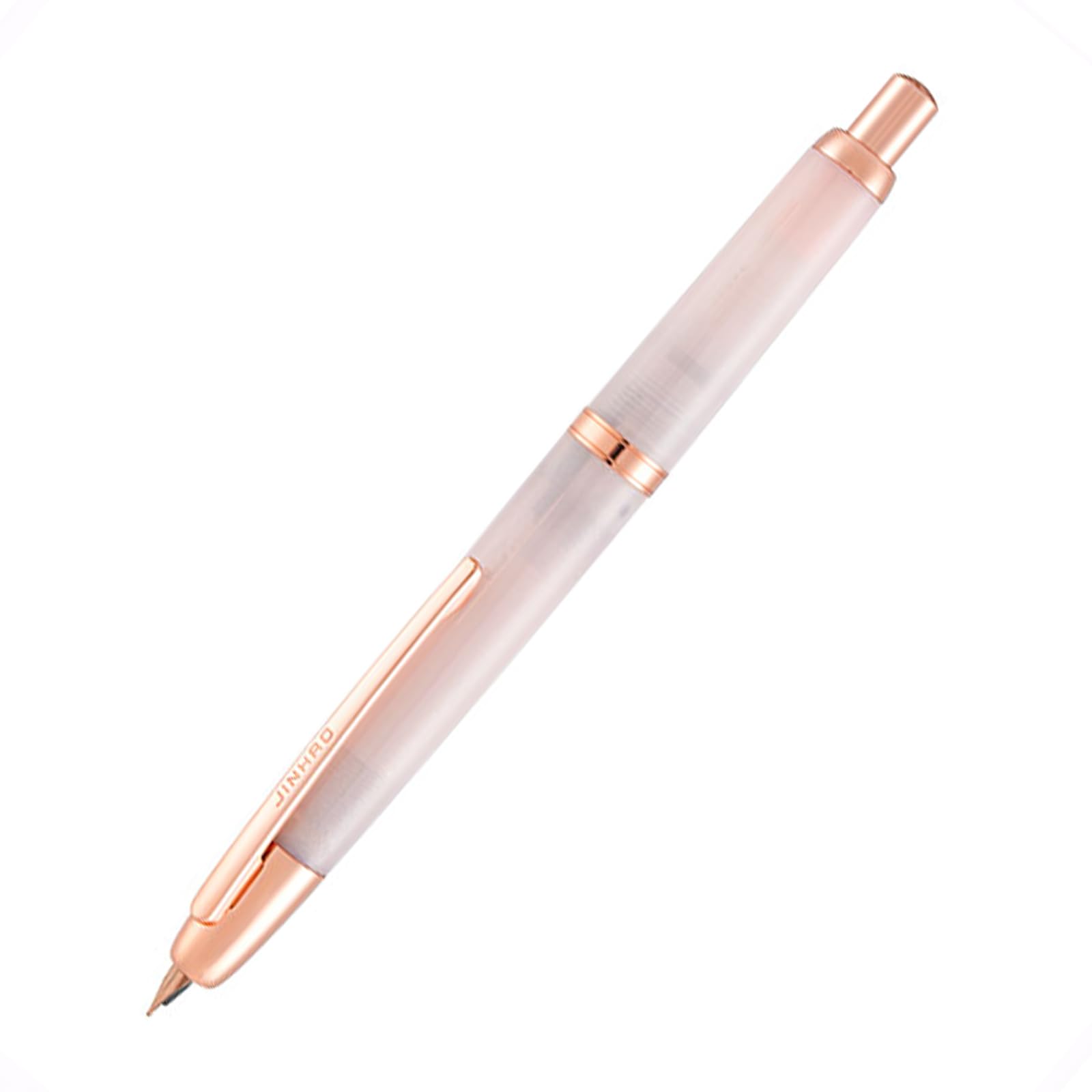 JINHAO 20 Pink Red Gold Clip Press Fountain Pen Retractable Nib Ink Pen with Converter Stationery School Supplies