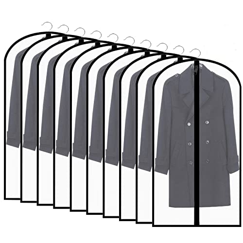 STARVAST 10 Pcs Housses de Vêtements avec Zip, Anti-Poussière Anti-Mites, Housses de Protection pour Vêtements Transparent Lavable pour Robe Longue/Chemise...