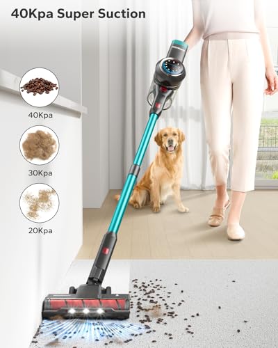 Cordless Vacuum Cleaner, 500W/40Kpa Stick Vacuum with Self-Standing, Max 60 Mins Runtime, Vacuum Cleaner for Home with LED Screen, Upgraded Floor Brush for Carpet/Pet Hair/Hardwood Floor 4 Cordless Vacuum Cleaner, 500W/40Kpa Stick Vacuum with Self-Standing, Max 60 Mins Runtime, Vacuum Cleaner for Home with LED Screen, Upgraded Floor Brush for Carpet/Pet Hair/Hardwood Floor - Image 2