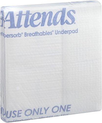 Attends Incontinence Care Supersorb Breathables Underpad for Adults, 30x36, Super, 5 Count by Attends