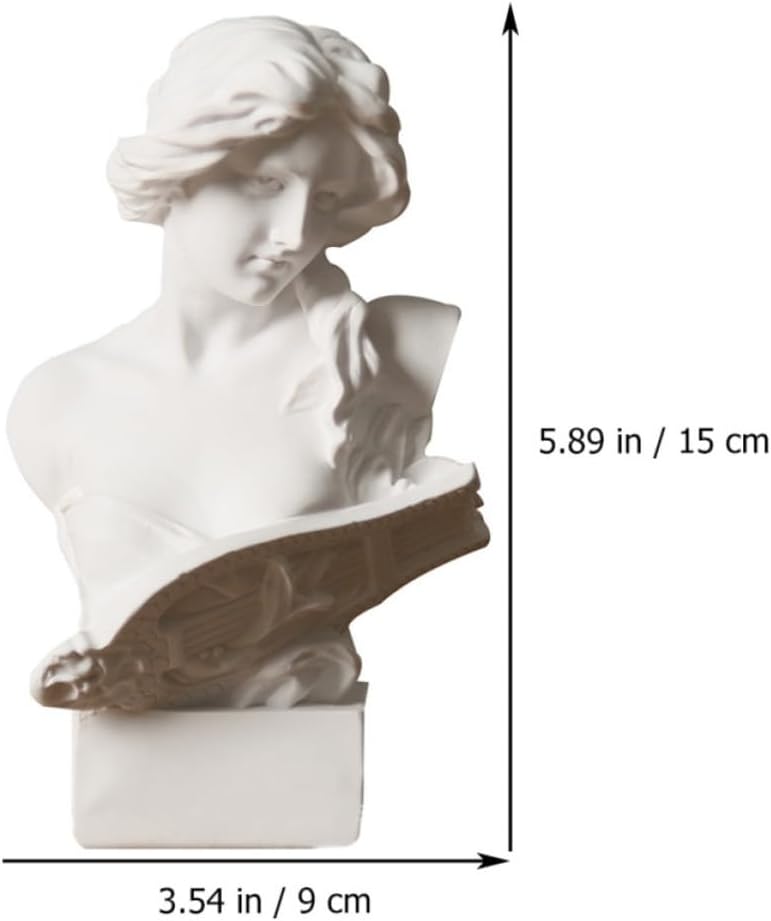 Bust Sculpture Ornament Resin Figurine for Desktop Decoration
