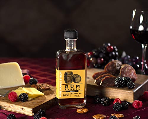 Old State Farms - Jamaican Rum Barrel Aged Pure Maple Syrup - Organic - NON GMO - Vegan - All natural sweetener - 250ML - 8.4oz