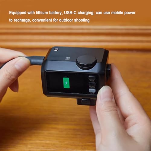 Mini On-Camera Flash, 560 Full Power Speedlight, 1.5s Recycle Time, 1/8000 HSS, with Hot Shoe Riser, Diffuser, Touchscreen, Rechargeable, for DSLR/Film Camera - Image 6