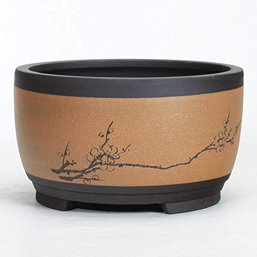 Succulent Planteur Pots décoratifs fleurs Porte-bol Flowerpot ronde en céramique Grand Moyen et Petit Bonsai Pot Plante Pots Pot Bonsai Céramique Home-Décoration chinoise for Diy-Crafts en forme de ta