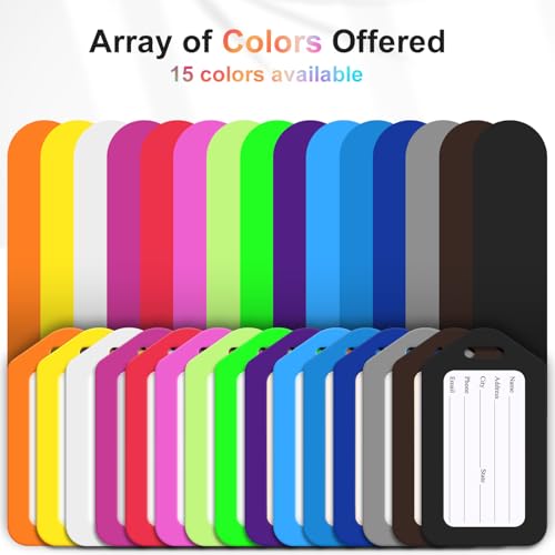 10 Pack Colorful PVC Tags