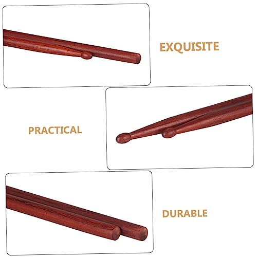 Par de baquetas de madera duraderas para batería miniatura 7