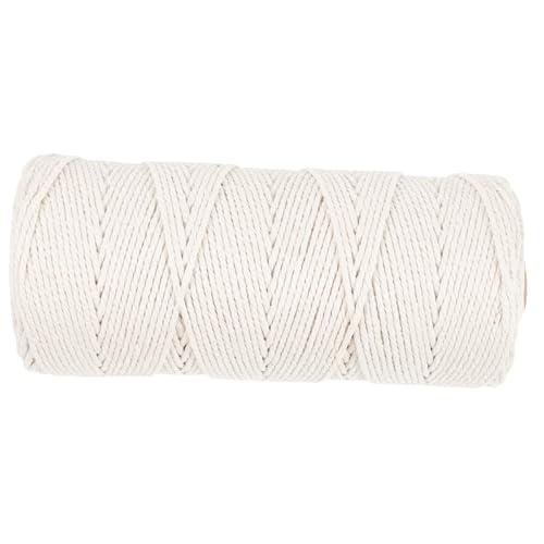 Cuerda de algodón de macramé flexible de 3mm beige para manualidades y tapices 2