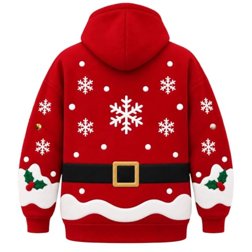 Cat Hoodie with Pouch Christmas Women Y2K Santa Sweat Shirt with Pocket - image 6