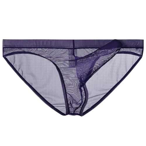 Men's Sheer Mesh Bikini Elephant Nose Briefs Underwear Breathable Ultra Thin Briefs4