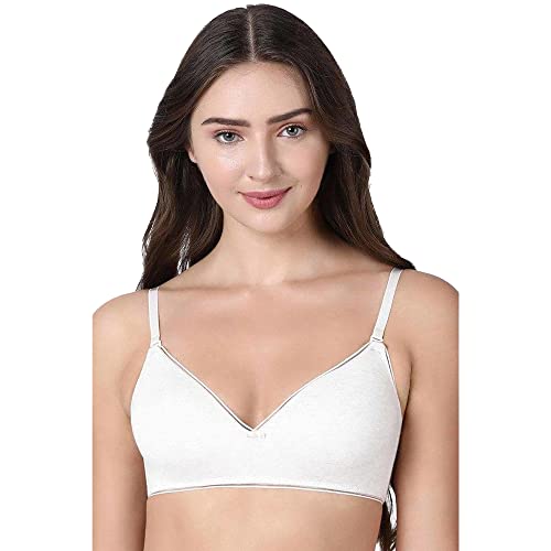 Image of Enamor A028 Lightweight V-Neck Cotton Plus Size T-Shirt Bra for Women- High Coverage, Padded and Wirefree