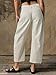Flamingals Straight Wide Leg Jeans for Women Mid Waisted Casual Raw Hem Denim Capris Pants with Pockets Warm Beige 2XL
