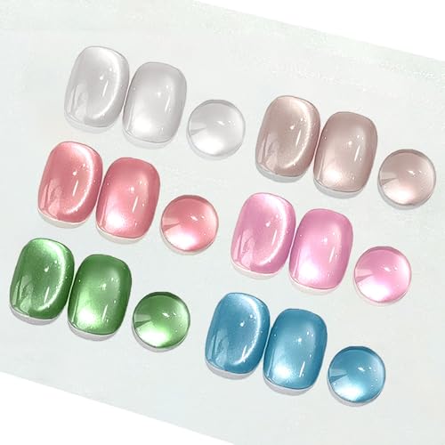 NAILGIL Ice Glass Cat Eye Gel Nail Polish Set, Velvet Cats Eye Po...