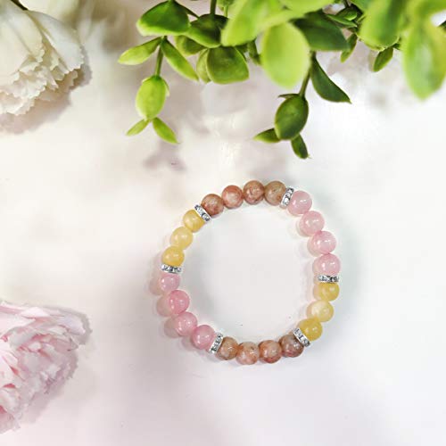 Image of Shubhanjali Crystal Elastic 8mm Stretch Customized Bracelet for Men and Women-(Standard,Multicolor)