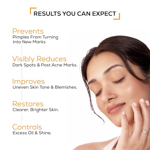 Image of Marks & Blemish Reduction Serum | 25X Curcumins, 5% Azelaic Acid, Witch Hazel & 3 plant collagen | Fades Acne Marks, Scars, Dark Spots & Discolouration | Face Serum for Even Tone & Smooth Skin|All skin types | Women & Men-30ml