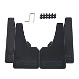 4 guardabarros universales de goma para coche, diseño deportivo, para guardabarros (grandes)