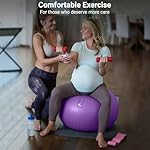 ROMIX Exercise Ball, Anti-Burst Extra Thick Birthing Pregnancy Ball with Pump, Fitness Swiss Yoga Balls 22in/26in/30in (55cm 65cm 75cm) Exercise Balls Physical Therapy for Pilates Home Gym - Image 4