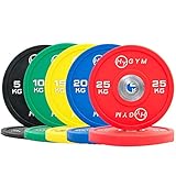 2022 HY-GYM IWF Olympic Bumper Plates Weights - Sold in Pairs (10KG)