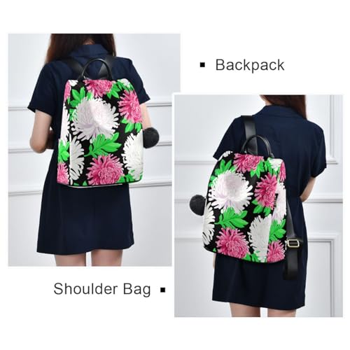 Sac à dos fleurs chrysanthème rose idéal pour vos sorties - 7