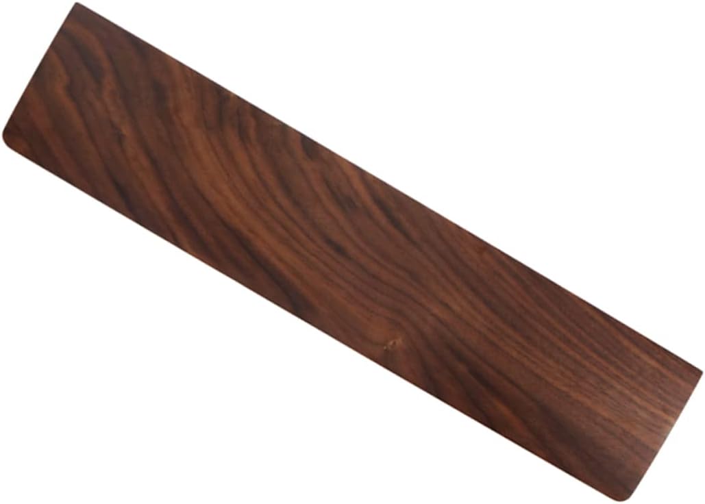Holibanna Walnut Wood Keyboard Wrist Rest Pad 300mm × 80mm Ergonomic Wrist Support for Gaming and Office Use Non-Slip Computer Hand Rest