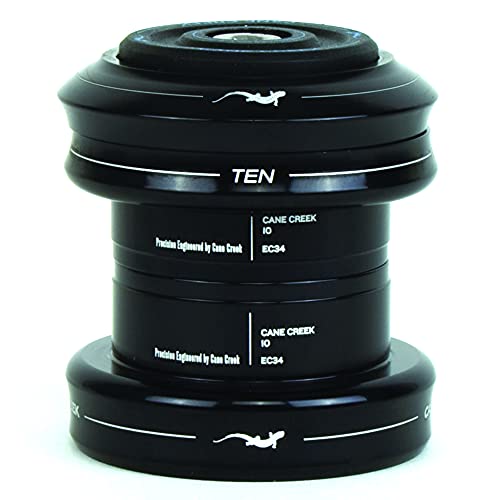 Cane Creek Copa Externa de la Serie 10 Completa para Tubo de Cabeza de 34 mm (dirección Recta de 1-1/8 Pulgadas), Negro