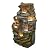 Alpine Corporation WIN1544 Outdoor Floor Rock Mountain Fountain with LED Lights, Cascading Garden Water Fountain, 41" H, Gray