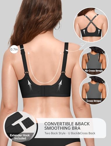 OEAK Women Bras No Underwire Scalloped Push Up Buttery Soft Tshirt Bra Seamless Full Coverage Convertible Everyday Bra3
