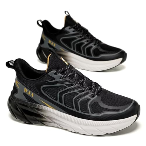 Image of WJA Men's Road-Running-Shoes Walking Fashion Athletic Sneakers Comfort Lightweight Working Gym Mesh Shoes.