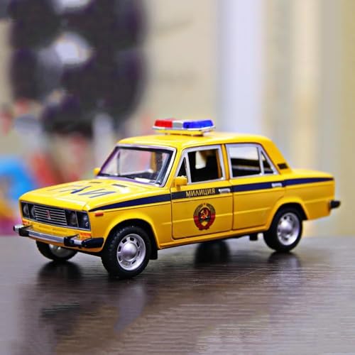 Image of 1:24 Scale Exclusive Alloy Metal Pull Back Die-cast Car Scale Model with Sound Light Mini Auto Toy for Kids Metal Model Toy Car with Sound and Light (Mini Cool- Police CAR - Multicolor)
