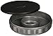 Tablecraft 2 Piece Glass Rimmer Tray with Non-Slip Top, Silver/Black