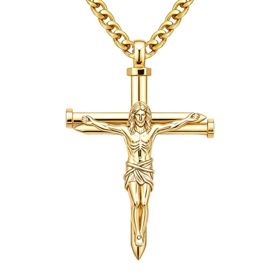 Croix de Juses en or 18k Midari : le cadeau chrétien idéal pour un homme de foi