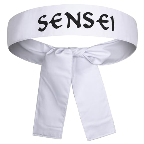 Martial Arts Headband for Karate Taekwondo Jiu-Jitsu MMA Soft & Durable Fabric - One Size Fits All 2 x 45 (Sensei 45 x 2)