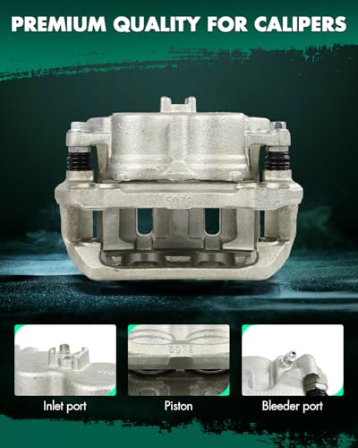 Image of SCITOO 19B6448 Front Left Disc Brake Caliper w /Bracket Fit For Honda For Odyssey 2011-2017, Double Pistons