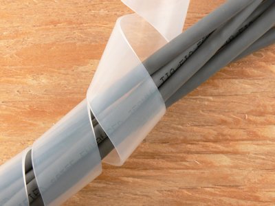 Secure 1 Inch Clear Polyethylene Spiral Wrap - 10 Foot