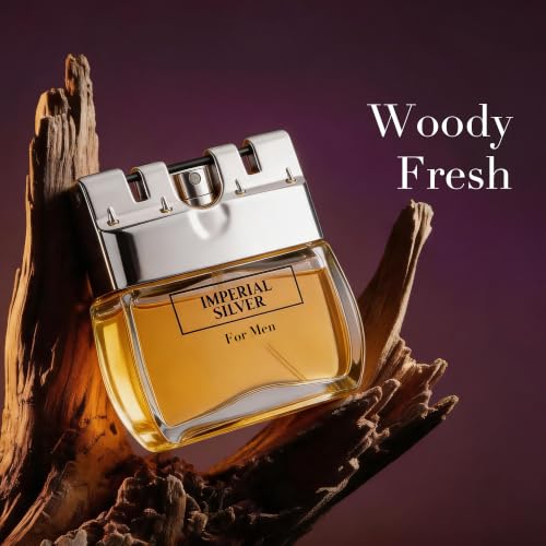Image of AFLUXE Imperial Sliver Eau de Parfum for Men, Spicy Woody Oud Cologne with Citrus, Pink Pepper & Incense Notes, Long Lasting Masculine Fragrance, 3.4 Fl Oz (100ml)