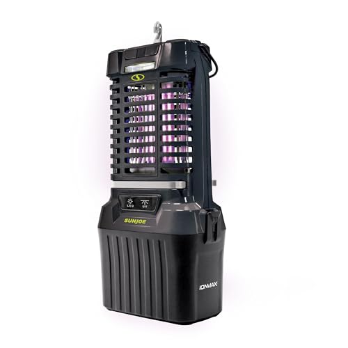 Cordless Indoor or Outdoor Bug Zapper Kit with Battery, Charger, Portable Hanging Hook, Carrying Handle & Touch Screen Display, 24V-BZ100-LTE