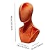 Qtueop Wig Head Mannequin Head Multipurpose Wig Display Holder Hat Display Stand for Headdress Headband Headphone Glasses Home, Orange
