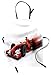 ABAKUHAUS Coches Delantal de Cocina, Formula 1 Auto Racing, Los Colores No Destiñen Ajustable Estampa Digital, Negro Rojo