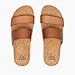 REEF Cushion Vista Womens Fashion Slide Sandal, Vegan Leather Strap, Ultra Soft Cushion Footbed, Espresso Duo, 10