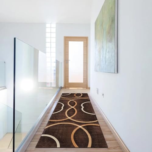 Alfombra de pasillo de 50 x 280 cm lavable larga para suelos de dormitorio 6