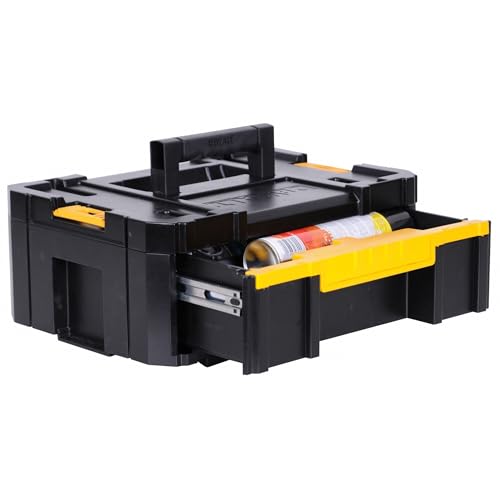 Image of DEWALT Tool Organizer, TSTAK III, Single Deep Drawer, Heavy Duty Latches, Removable Compartments for Small Tools and Accessories (DWST17803) (Pack of 4)