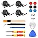 Zexrow Joysticks Analogiques 3D,Joystick de Remplacement Analogique de pour Manette Joy-Con Switch avec 4 Capuchons de Stick Analogique et Outils de Réparation